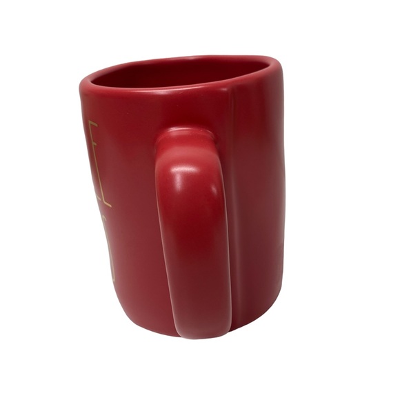 Rae Dunn by Magenta Red JINGLE BELLS with Gold Writing Coffee Mug - Picture 2 of 5